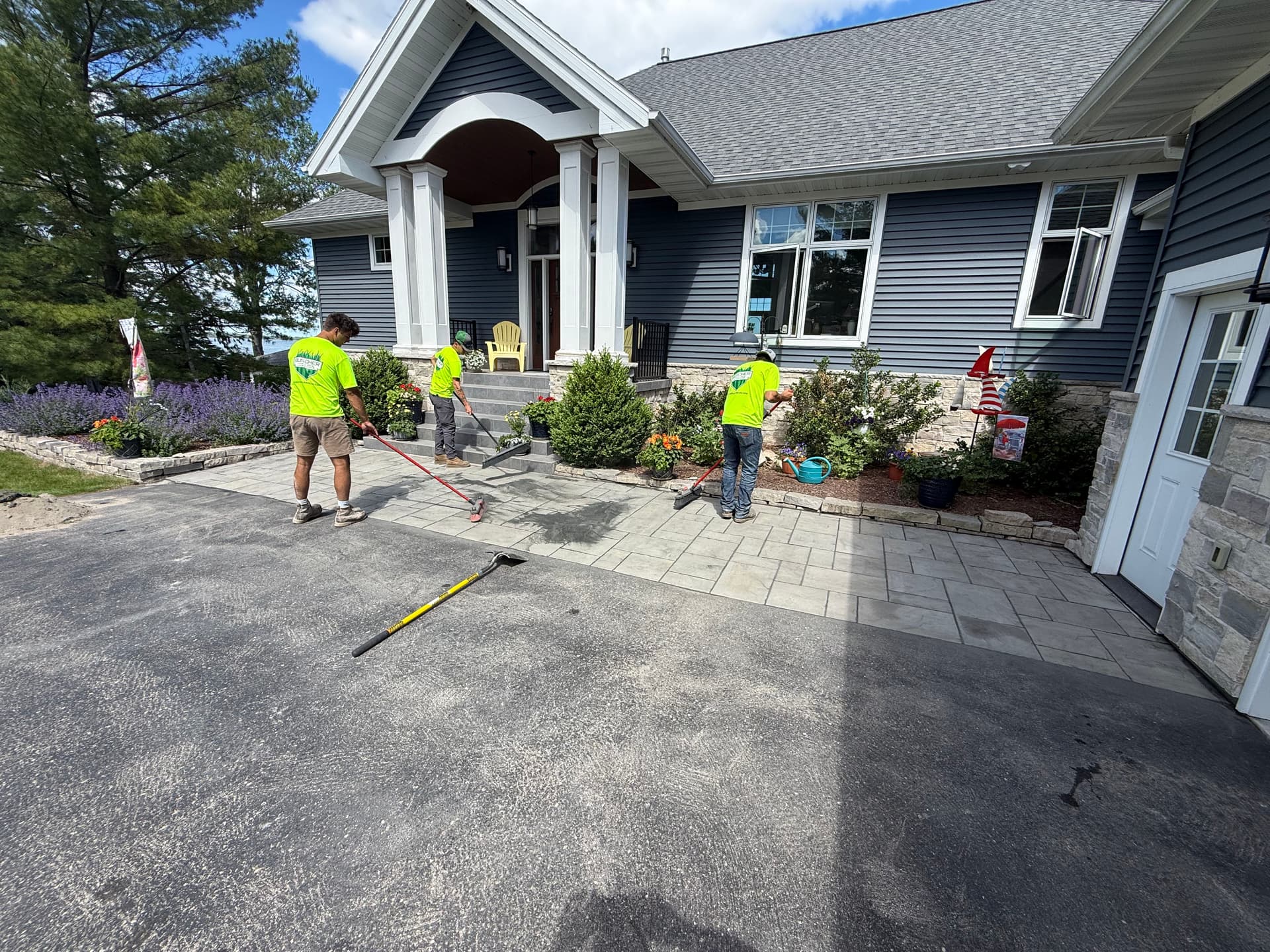Gallery photos for Front Entry Paver Patio That Actually Matches the Home: Image #1