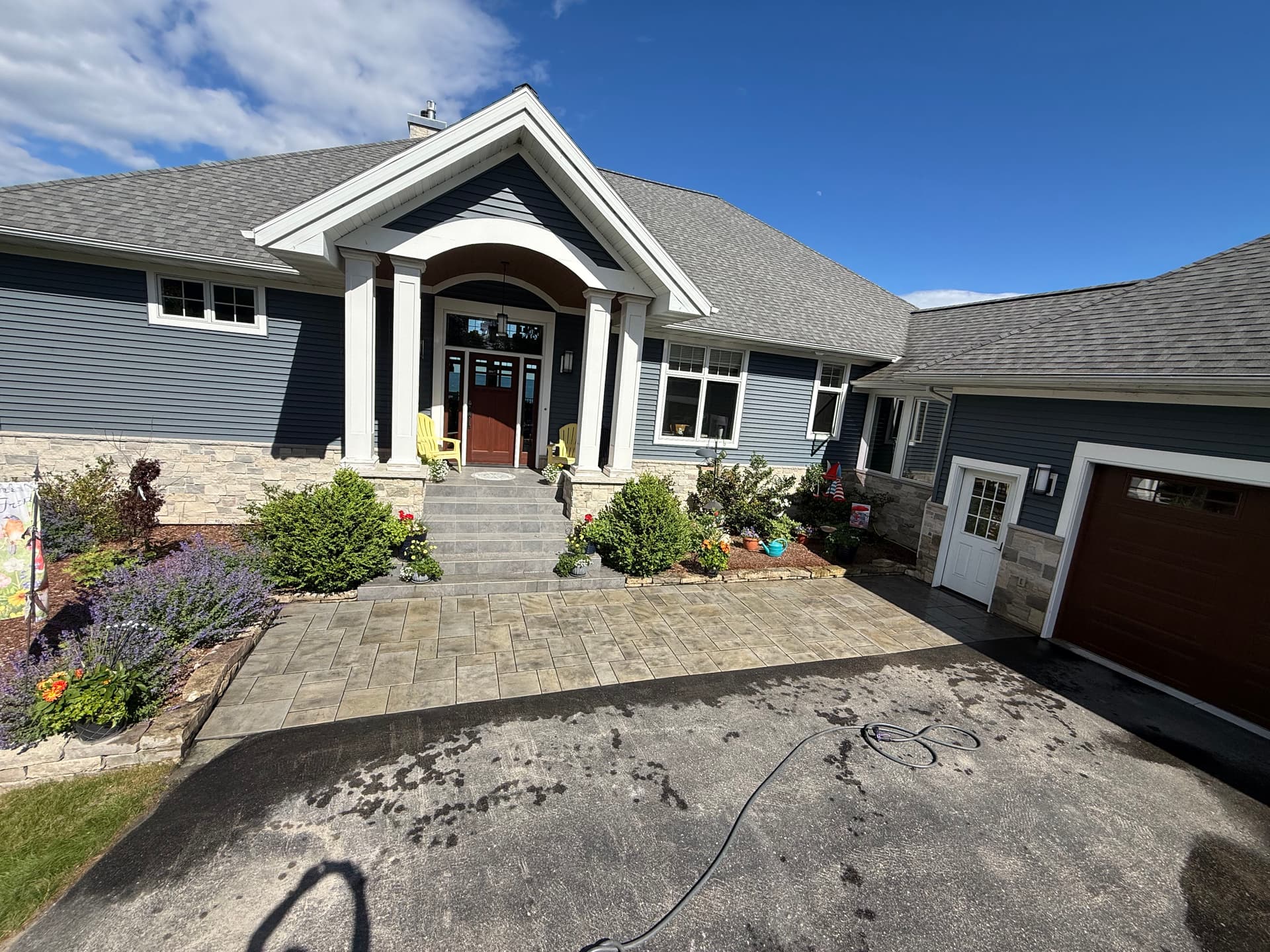 Front Entry Paver Patio That Actually Matches the Home image