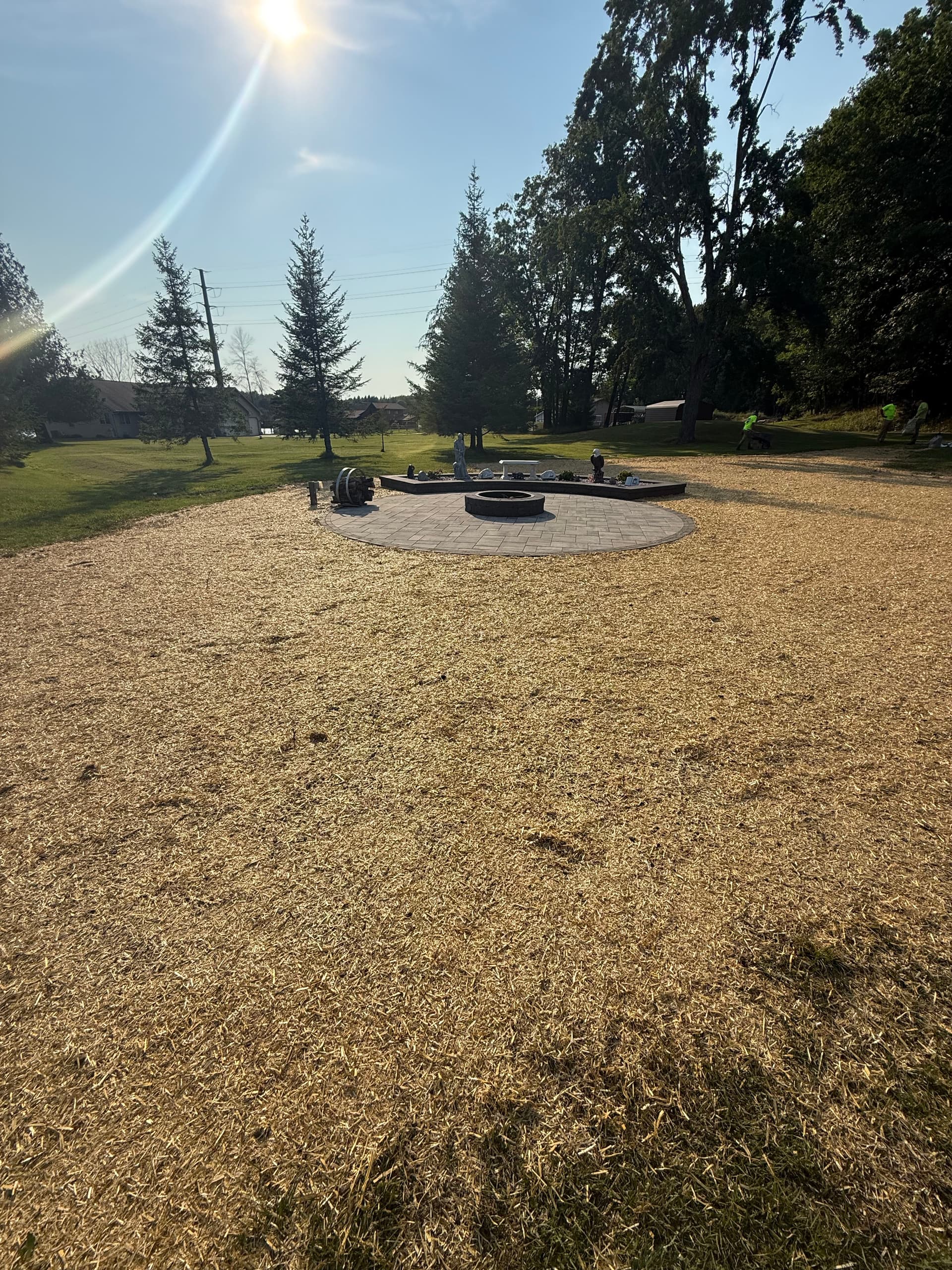 Gallery photos for Belgard Paver Patio with Fire Pit and Custom Raised Bed: Image #2