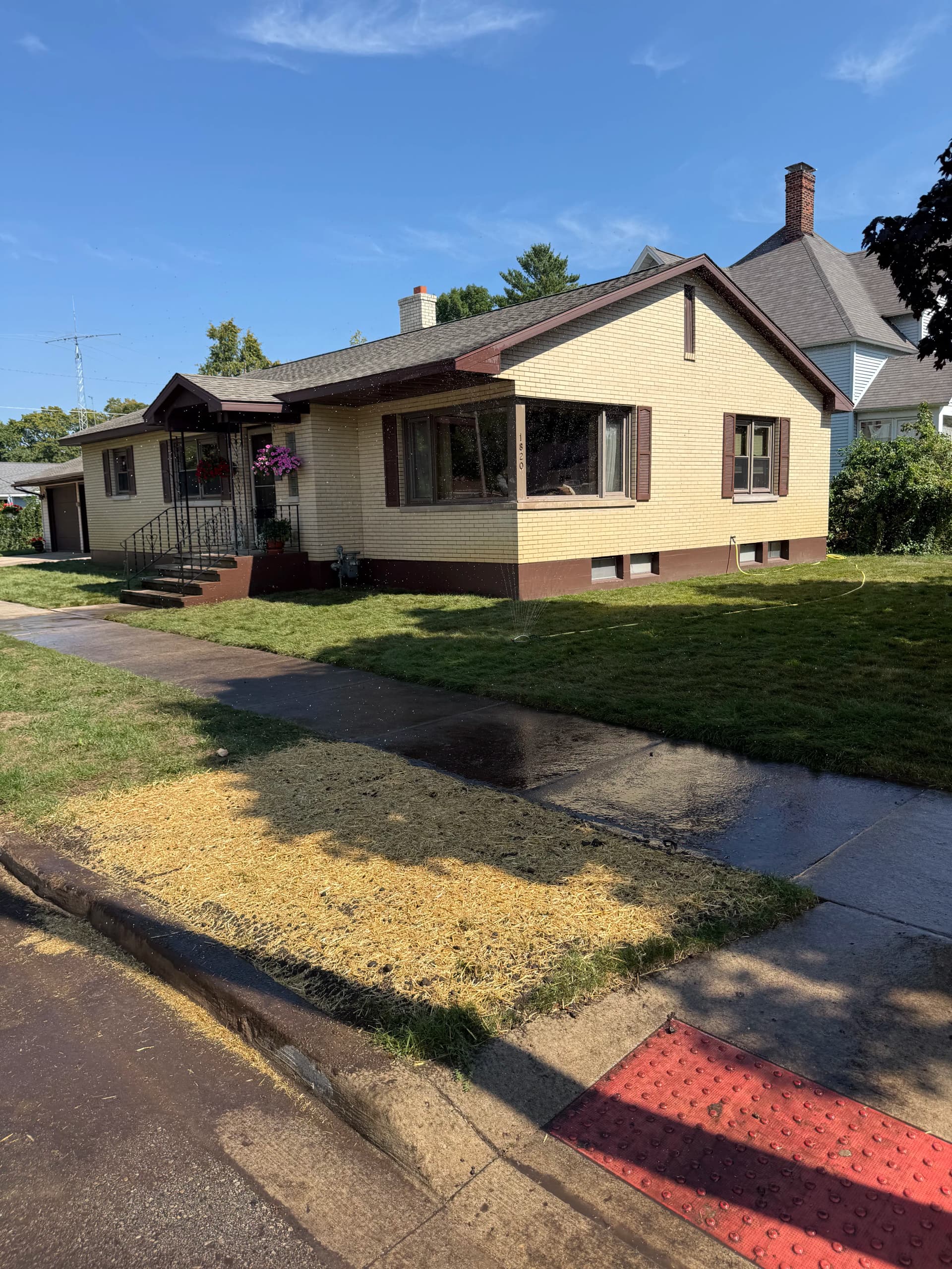 Fresh Sod Install Gives This Front Yard a Clean New Look image
