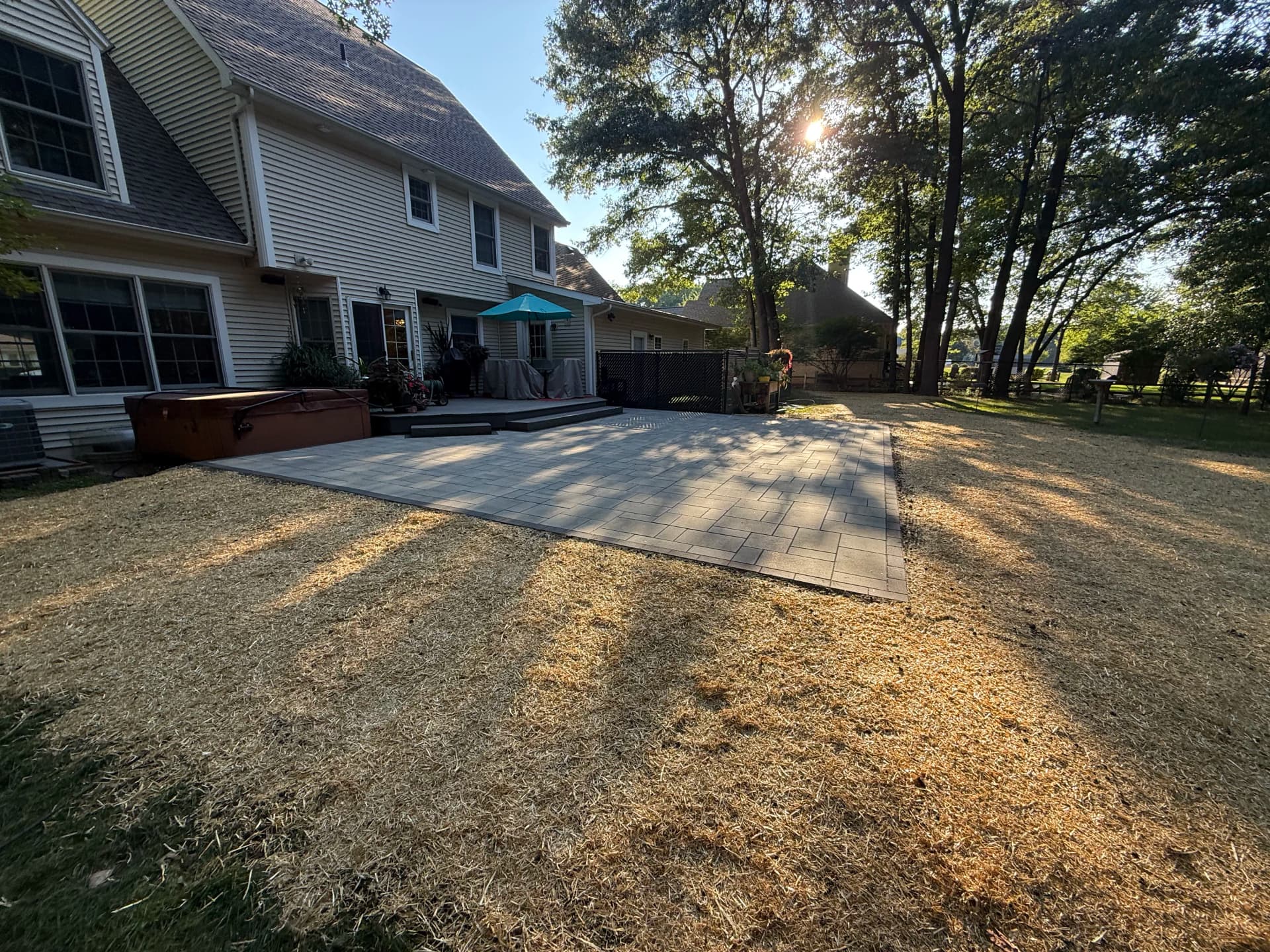 Gallery photos for Belgard Paver Patio with Midnight Border Comes Together Perfectly: Image #4