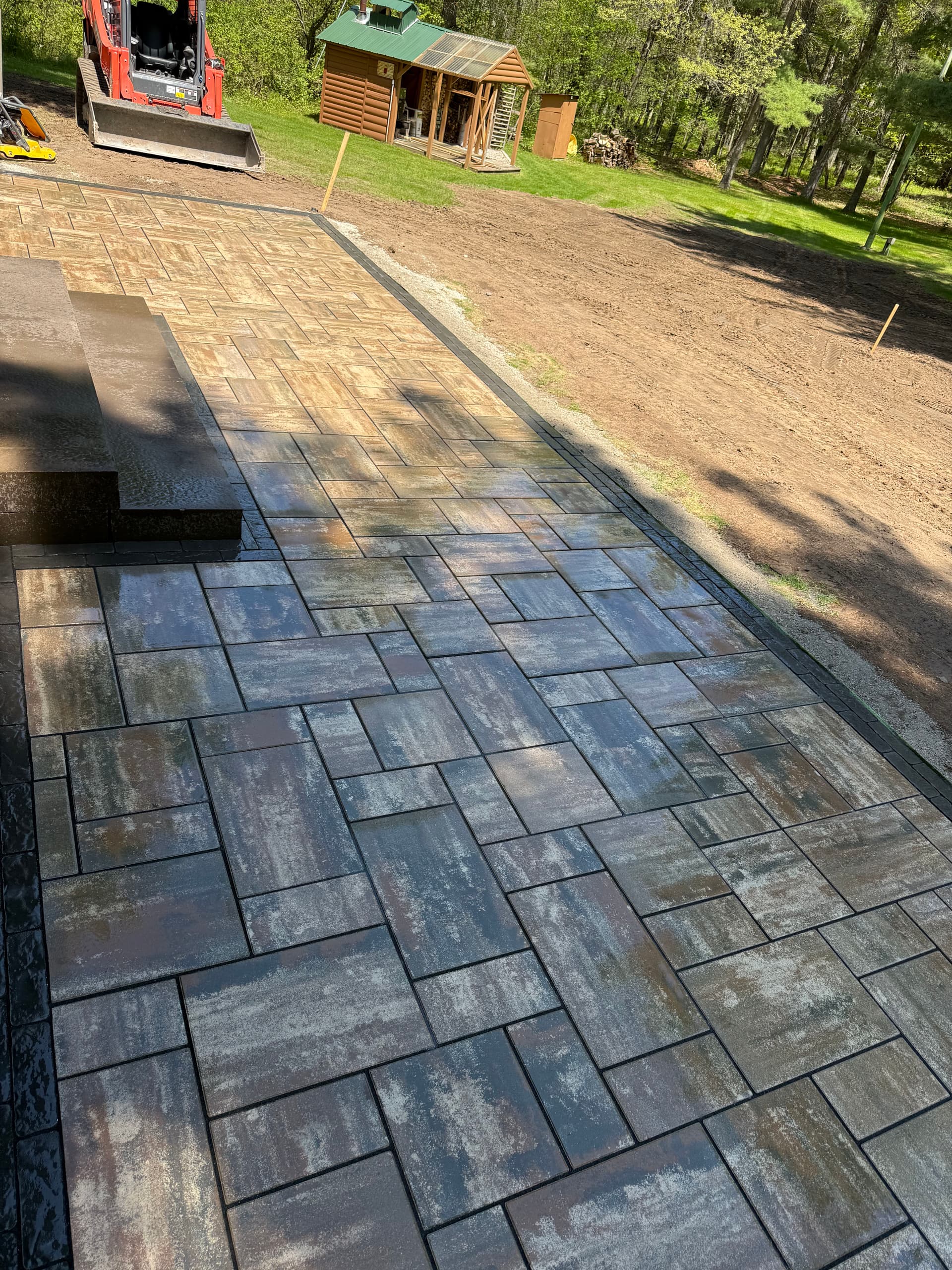 Gallery photos for Belgard Paver Patio Built for a Cabin Property: Image #1
